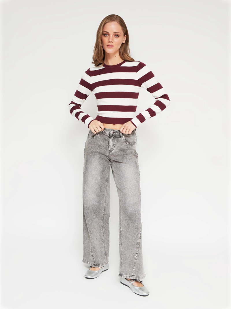 SWEATER MUJER INDEX MANGA LARGA BÁSICO - 4