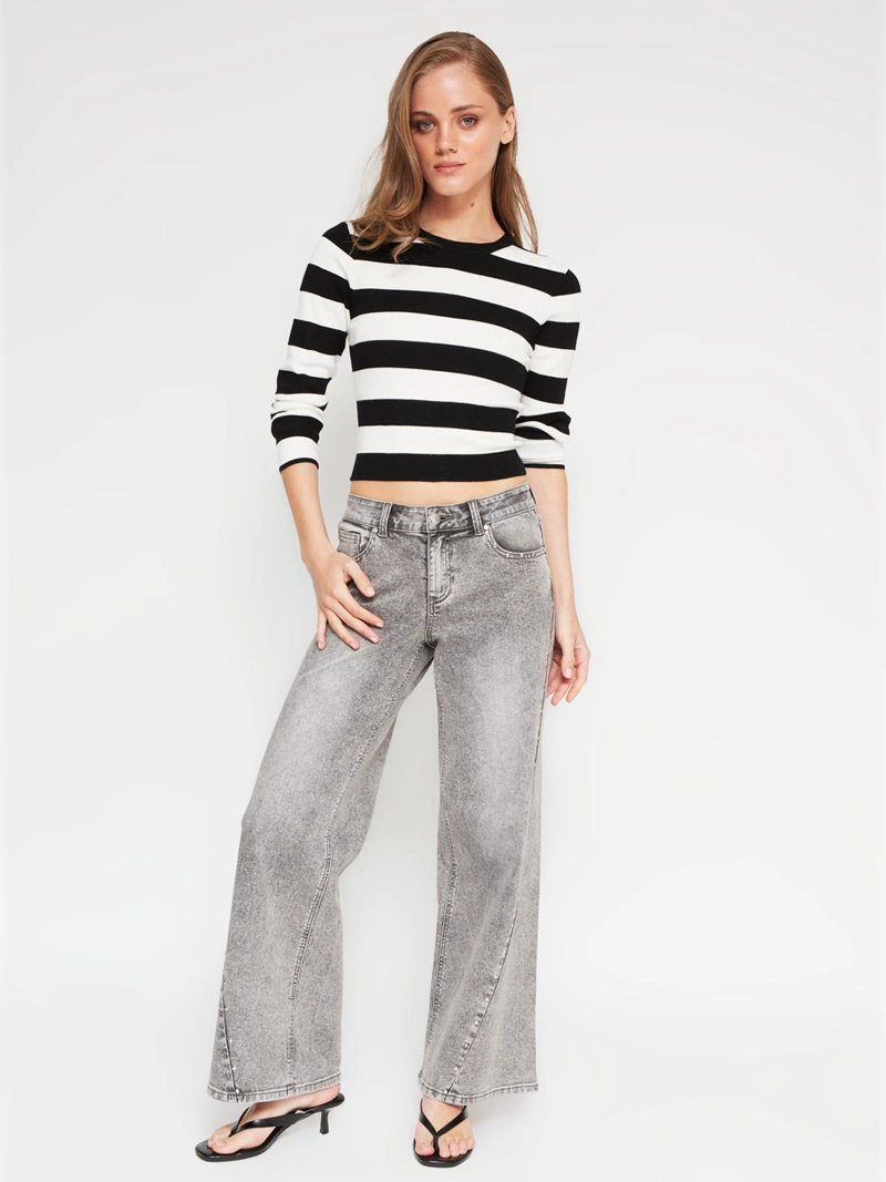 SWEATER MUJER INDEX MANGA LARGA BÁSICO - 4