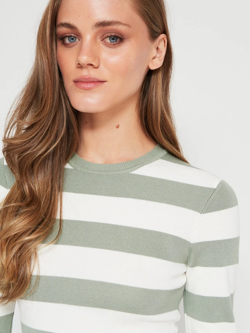 SWEATER MUJER INDEX MANGA LARGA BÁSICO - 3