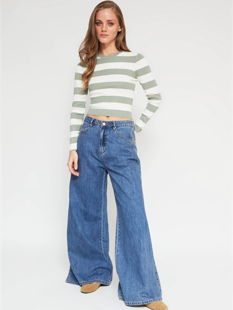 SWEATER MUJER INDEX MANGA LARGA BÁSICO - 4