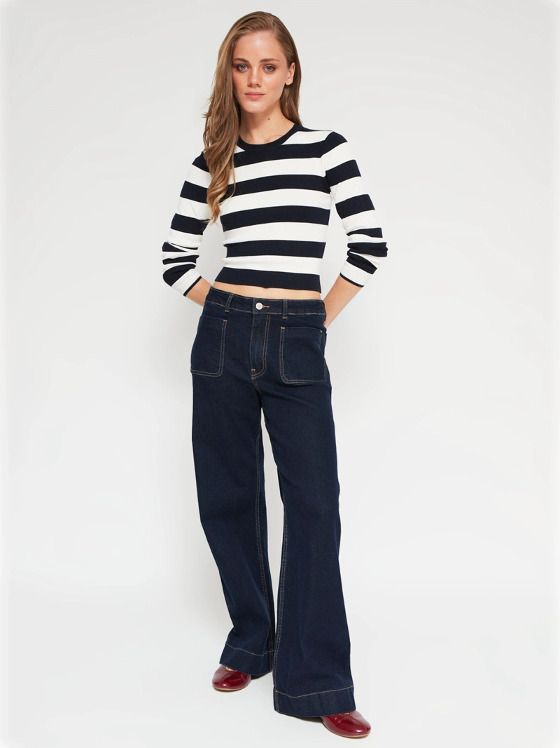 SWEATER MUJER INDEX MANGA LARGA BÁSICO - 4