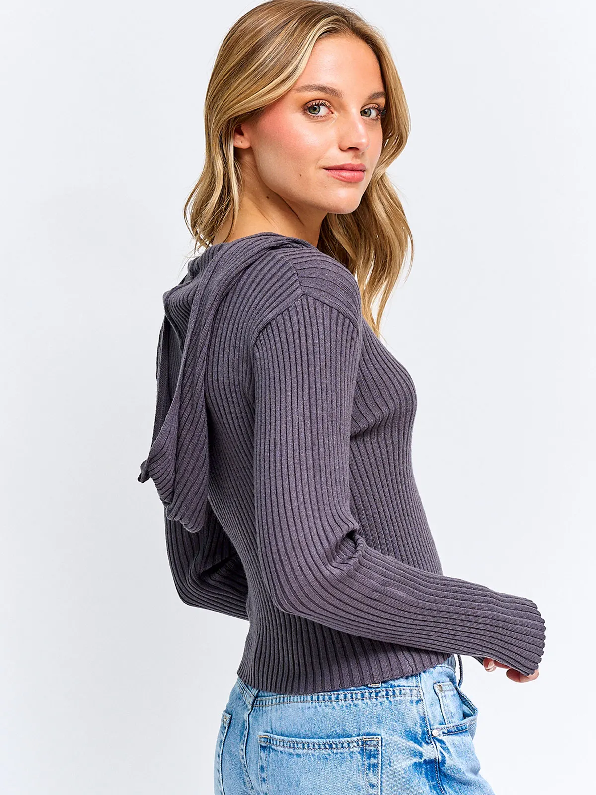 CARDIGAN MUJER INDEX CAPUCHA - 2