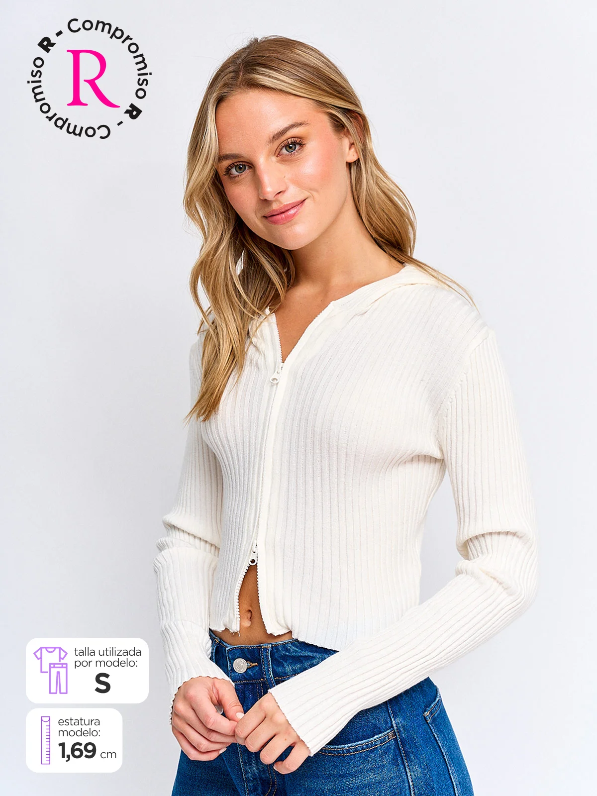 CARDIGAN MUJER INDEX CAPUCHA - 1