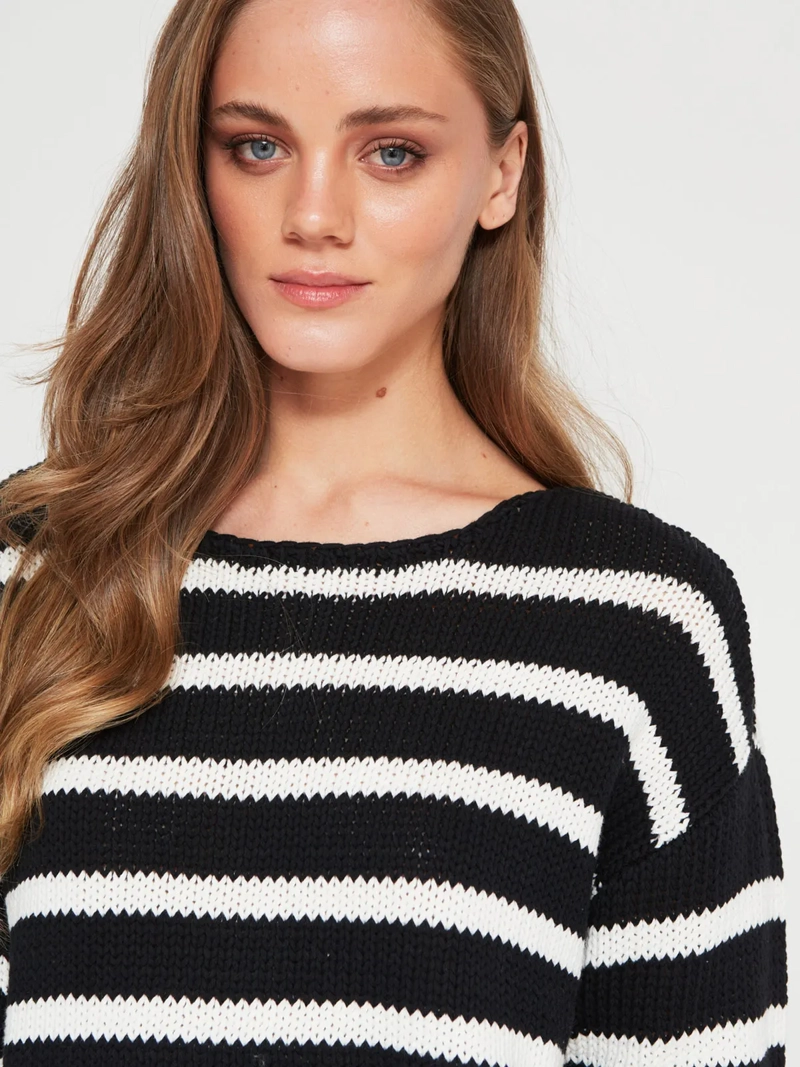 SWEATER MUJER INDEX ALGODÓN MANGA LARGA BÁSICO - 3