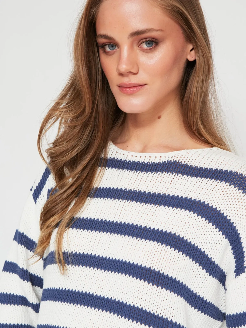SWEATER MUJER INDEX ALGODÓN MANGA LARGA BÁSICO - 3