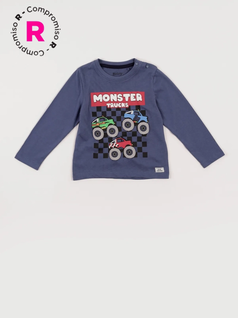 POLERA MANGA LARGA ALGODÓN NIÑO BABY HARVEST ESTAMPADA - 1