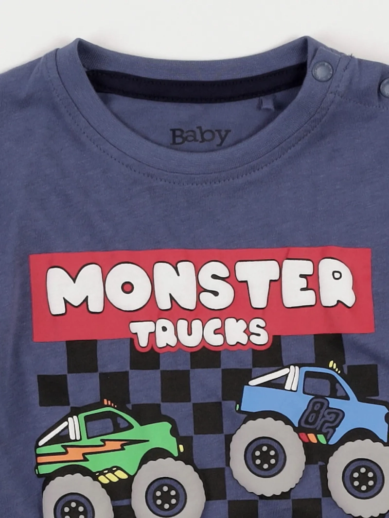 POLERA MANGA LARGA ALGODÓN NIÑO BABY HARVEST ESTAMPADA - 3