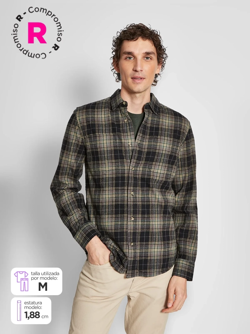 CAMISA HOMBRE AEROPOSTALE ALGODÓN MANGA LARGA - 1