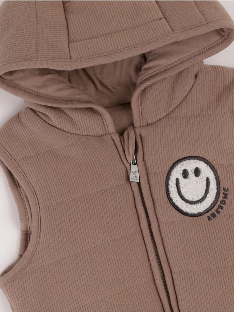 CHAQUETA SIN MANGA ALGODÓN NIÑO BABY HARVEST CON CAPUCHA - 3
