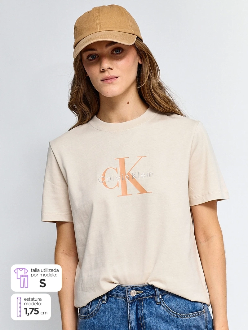 POLERA MUJER CALVIN KLEIN ALGODÓN  - 1