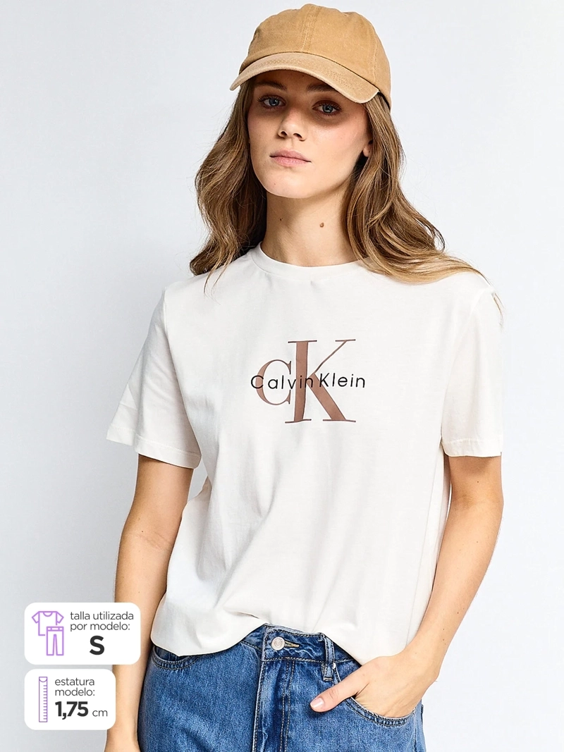 POLERA MUJER CALVIN KLEIN ALGODÓN  - 1