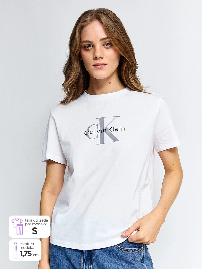 POLERA MUJER CALVIN KLEIN ALGODÓN  - 1