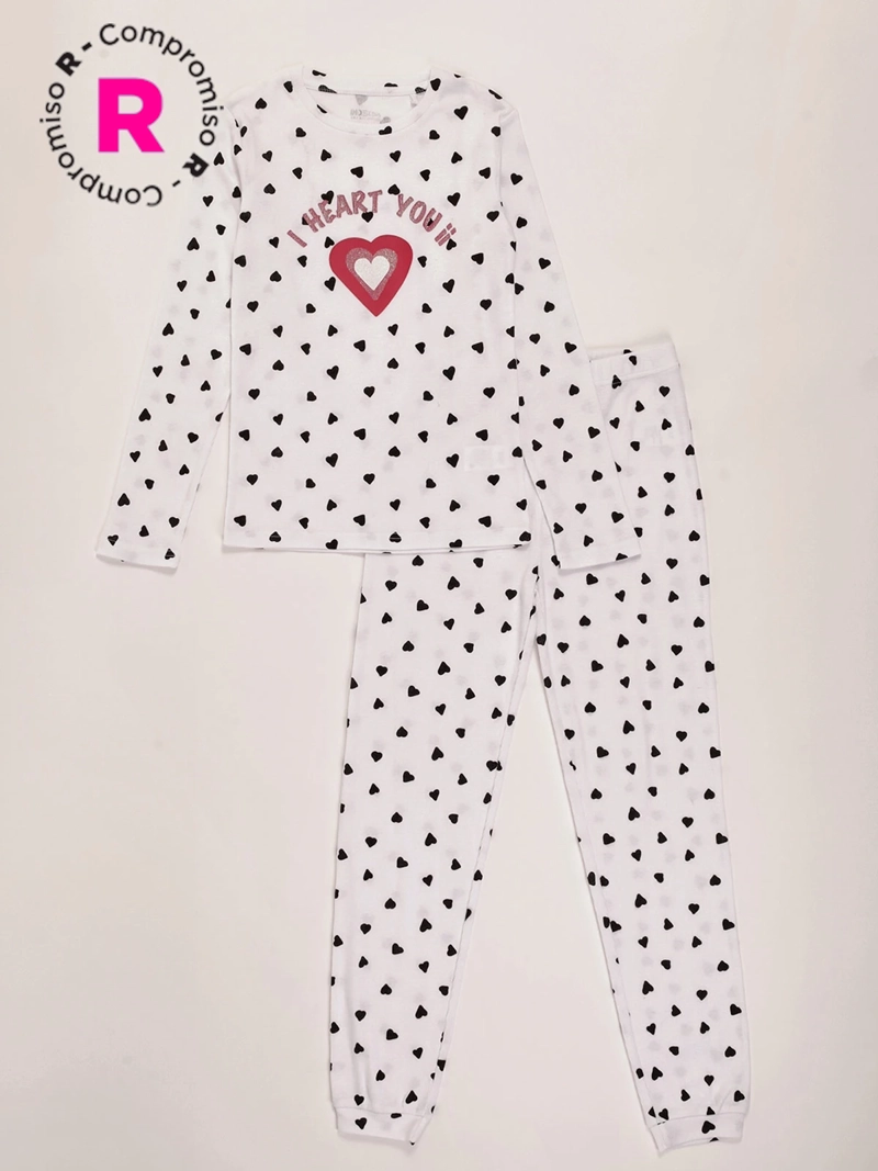 PIJAMA NIÑA INDEX CORAZONES