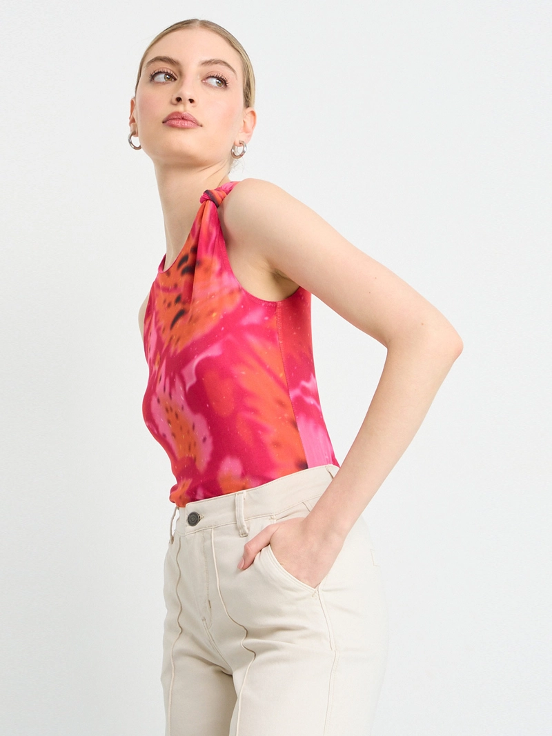 POLERA MUJER IO MALLA ESTAMPADA NUDO - 2