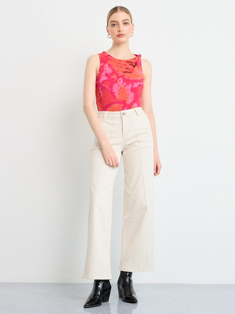 POLERA MUJER IO MALLA ESTAMPADA NUDO - 5
