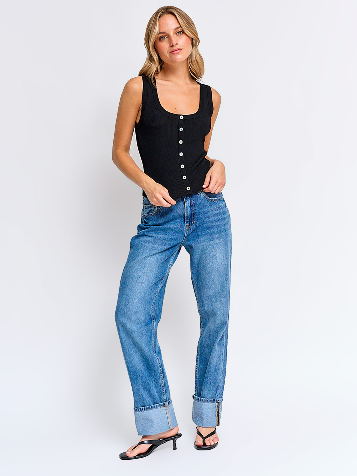 POLERA MUJER INDEX SIN MANGAS TEJIDO - 4