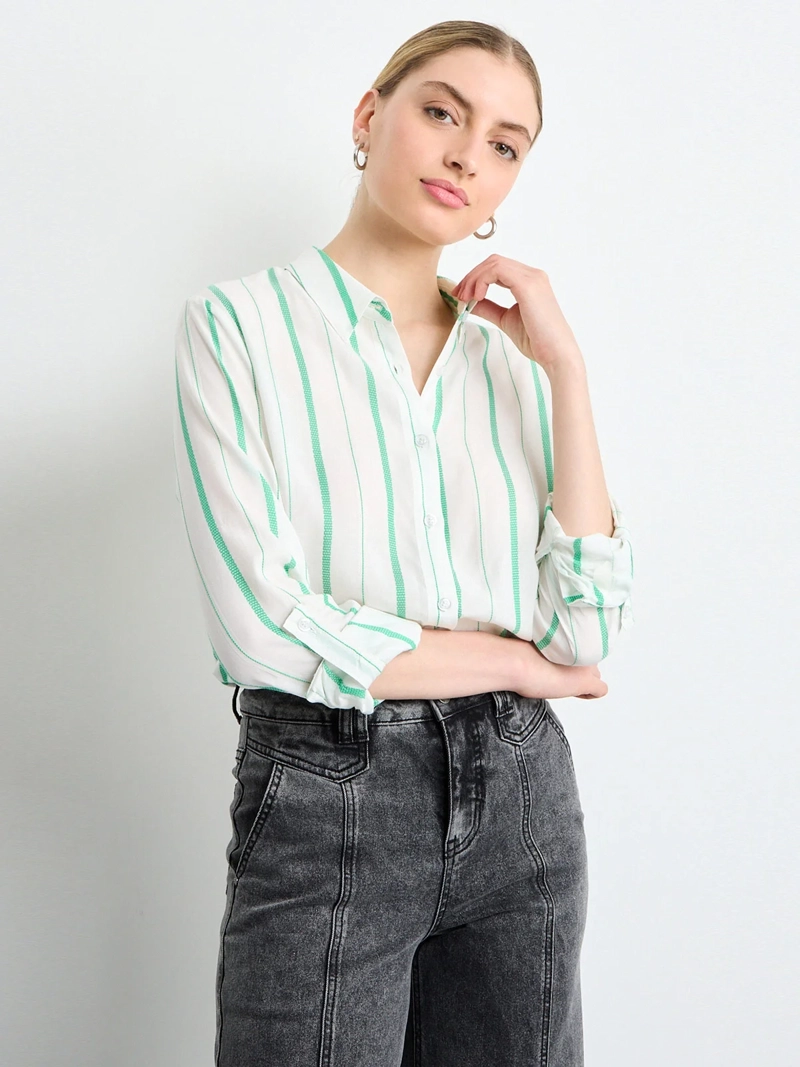 BLUSA MUJER IO CAMISERA LISTADA