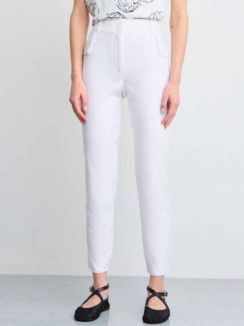 PANTALÓN MUJER IO SKINNY ALGODÓN BÁSICO GABARDINA - 1