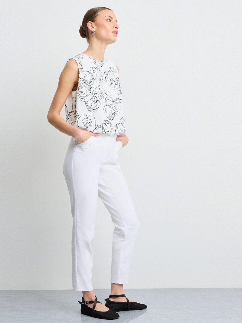 PANTALÓN MUJER IO SKINNY ALGODÓN BÁSICO GABARDINA - 5