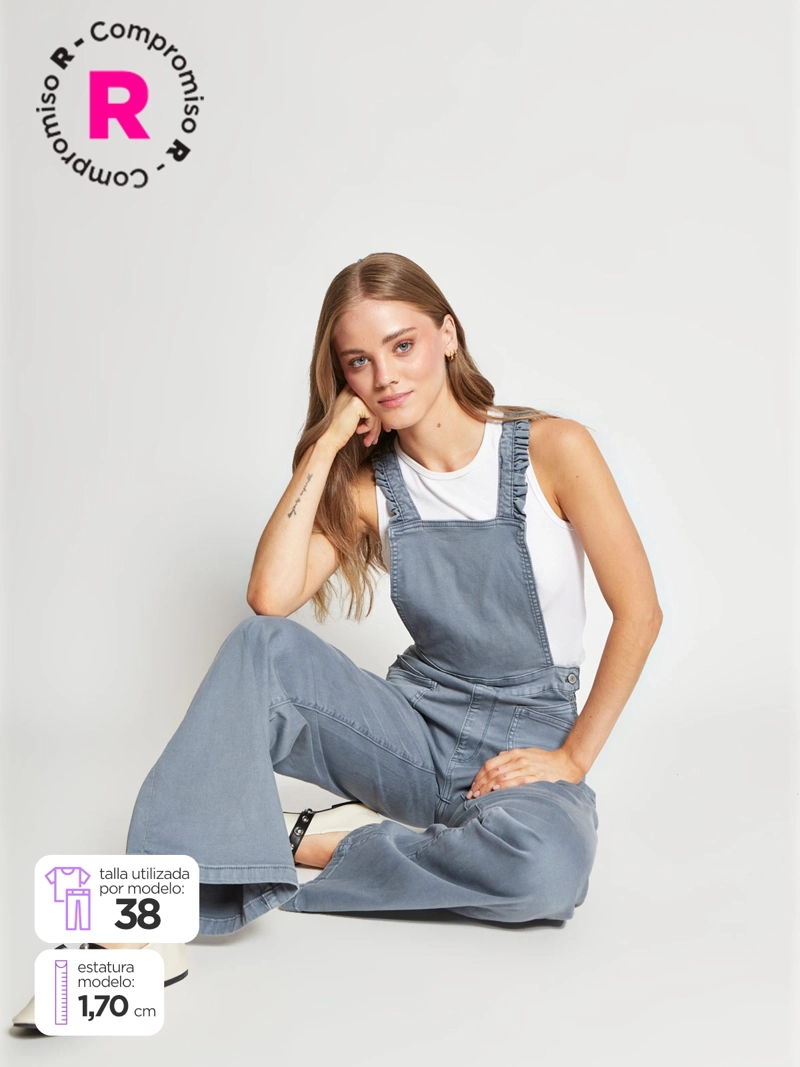 JARDINERA MUJER AEROPOSTALE ALGODÓN DENIM - 1