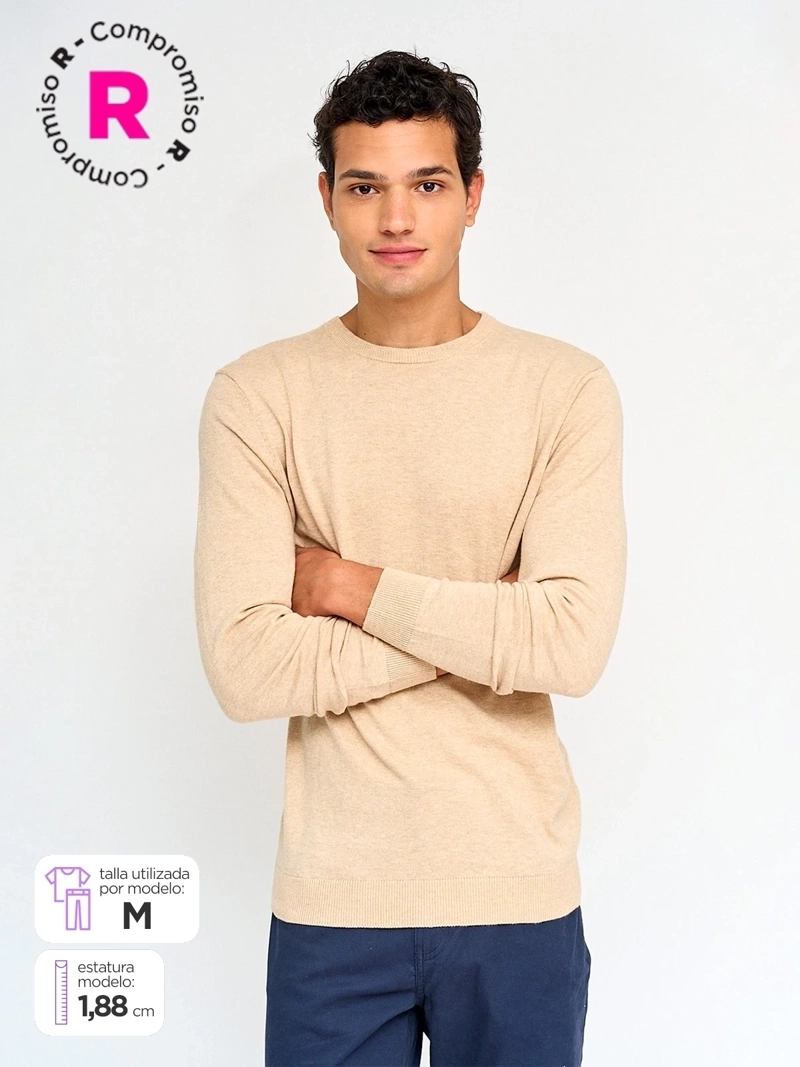 SWEATER HOMBRE MARQUIS ALGODÓN CUELLO REDONDO - 1