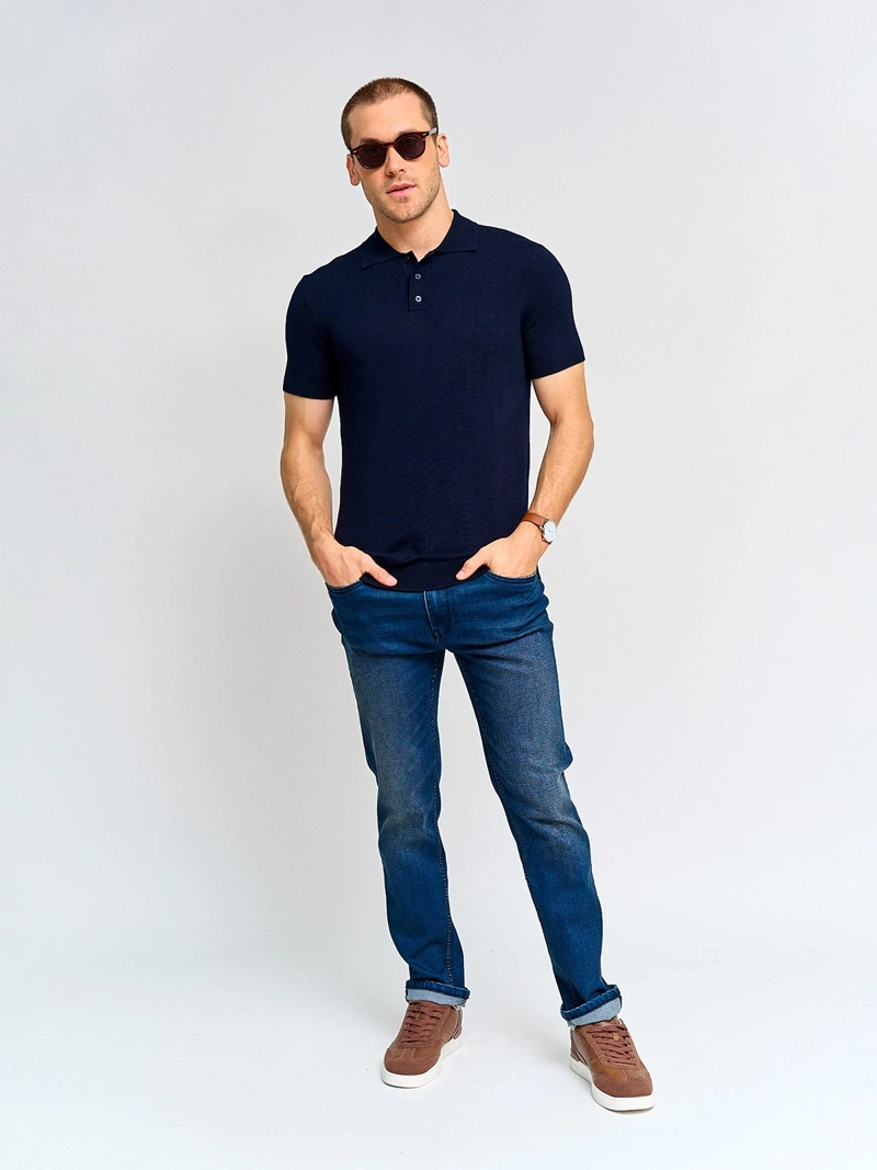 POLERA HOMBRE MARQUIS MANGA CORTA TEJIDA BOTONES - 4
