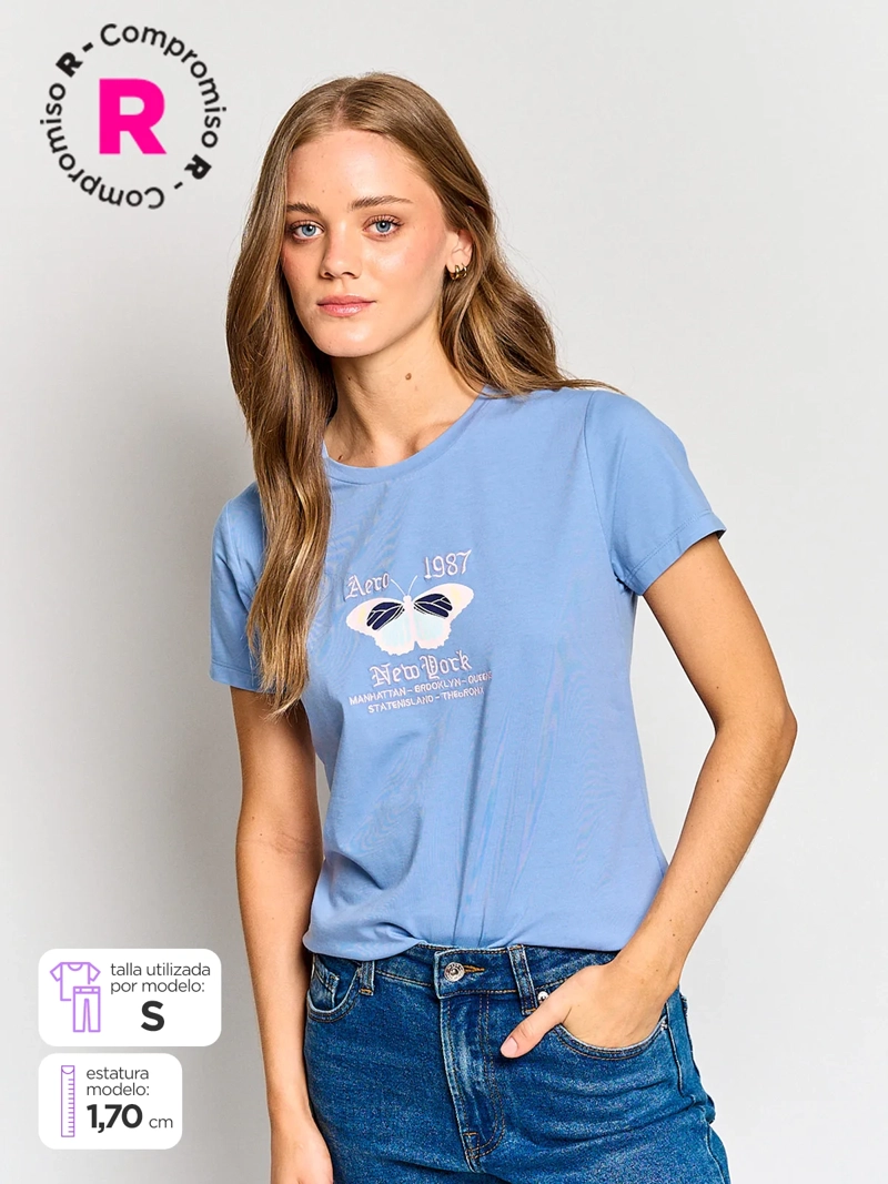 POLERA MUJER AEROPOSTALE ALGODÓN  - 1