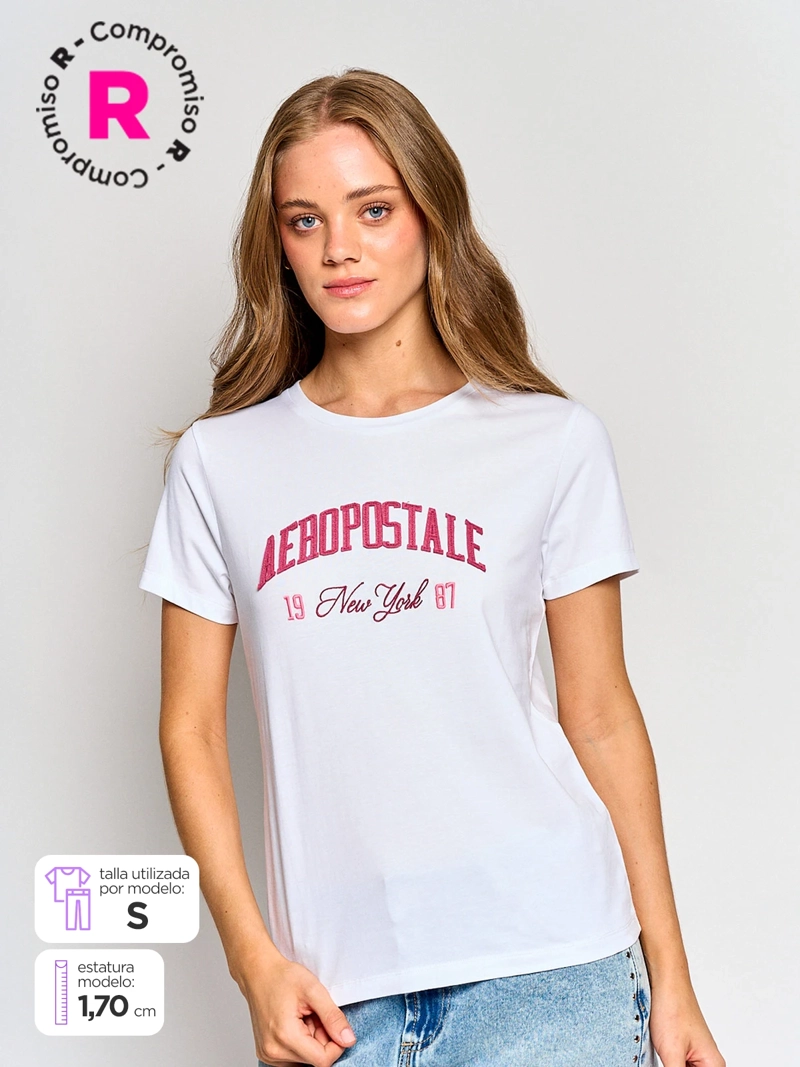 POLERA MUJER AEROPOSTALE ALGODÓN  - 1