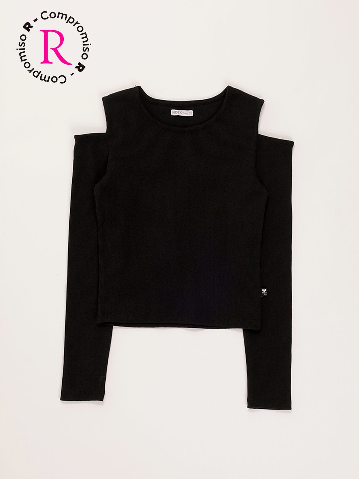 POLERA MANGA LARGA NIÑA INDEX SIN HOMBROS - 1