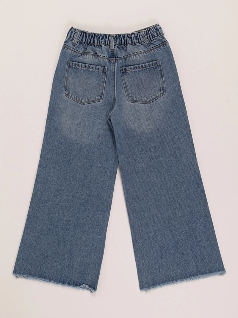 JEANS NIÑA HARVEST ALGODÓN FLECOS - 2