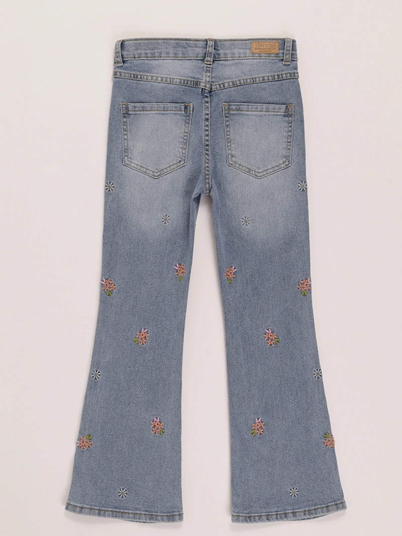 JEANS NIÑA HARVEST FLARE FLORES - 2