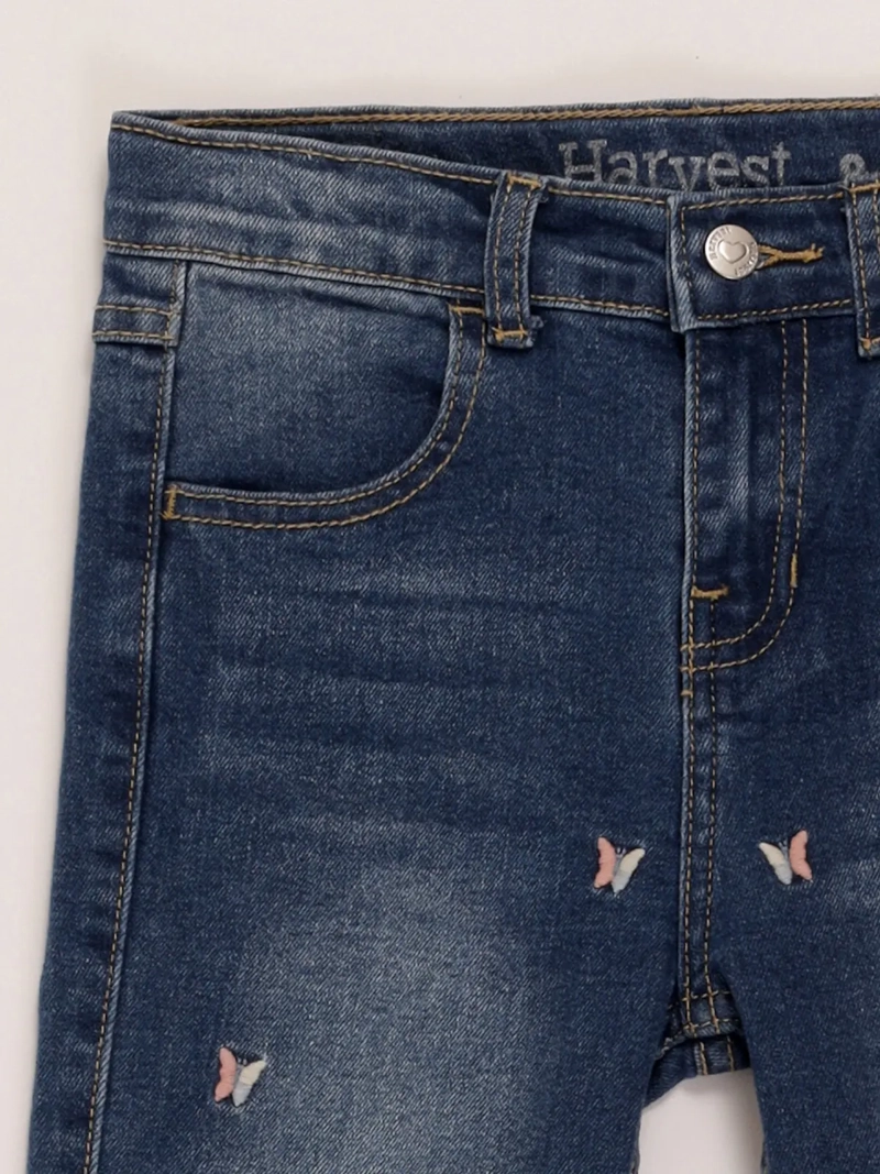 JEANS NIÑA HARVEST FLARE FLORES - 3