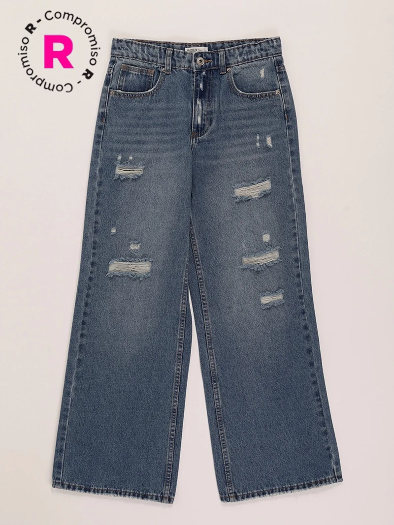 JEANS NIÑA INDEX ALGODÓN SCRATCH - 1
