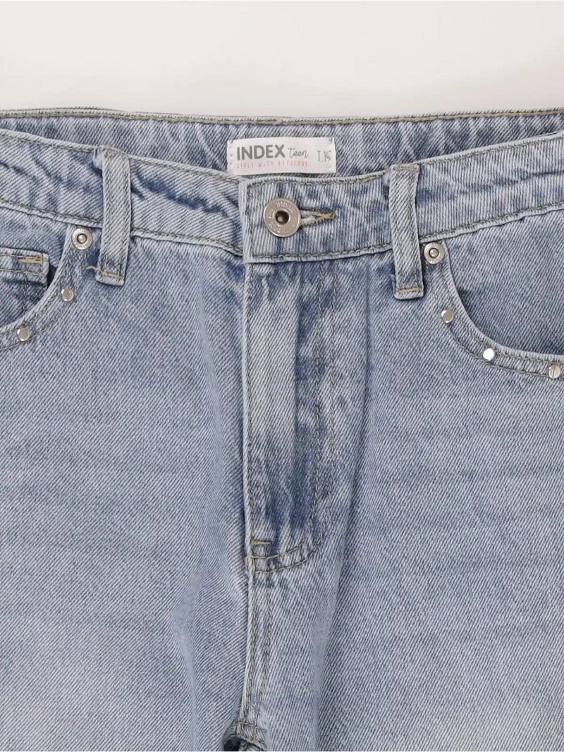 JEANS NIÑA INDEX ALGODÓN WIDELEG TACHAS - 3