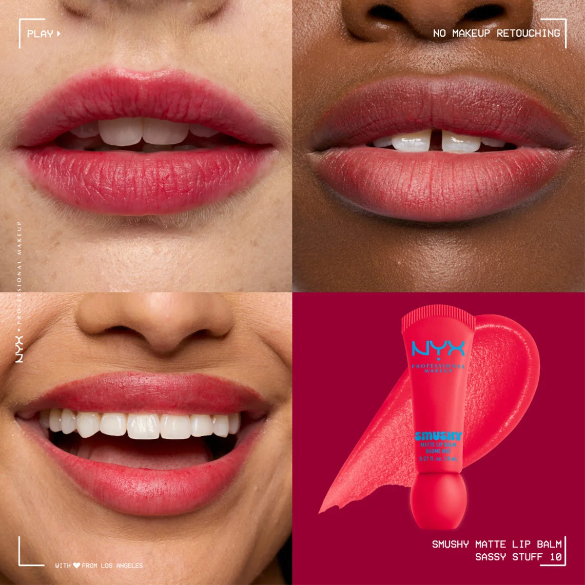 BRILLO LABIAL NYX SMUSHY MATTE LIP BALM SASSY - 6