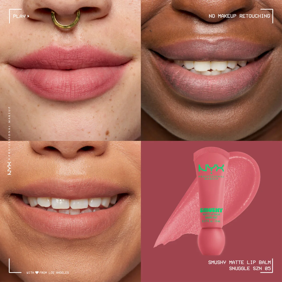 BRILLO LABIAL NYX SMUSHY MATTE LIP BALM SASSY - 7