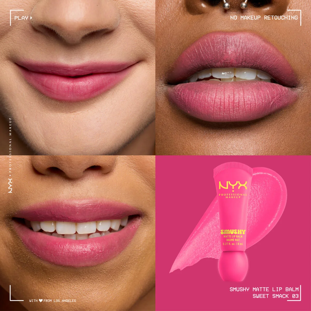 BRILLO LABIAL NYX SMUSHY MATTE LIP BALM SASSY - 7