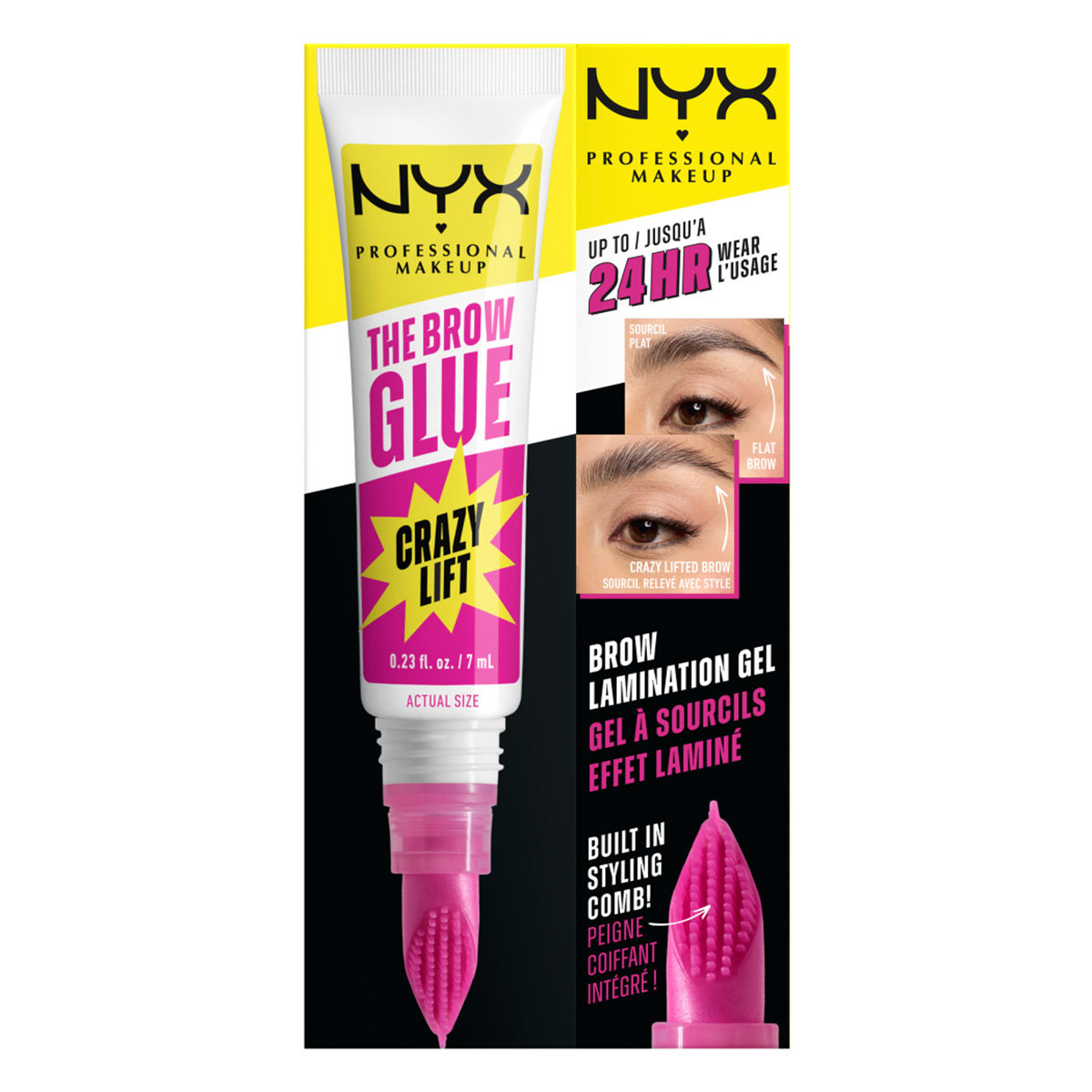 FIJADOR DE CEJAS NYX THE BROW GLUE CRAZY LIFT 01 - 6