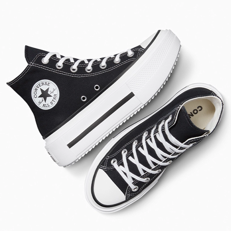 ZAPATILLAS MUJER CONVERSE URBANAS NEGRO DOUB LIF - 4