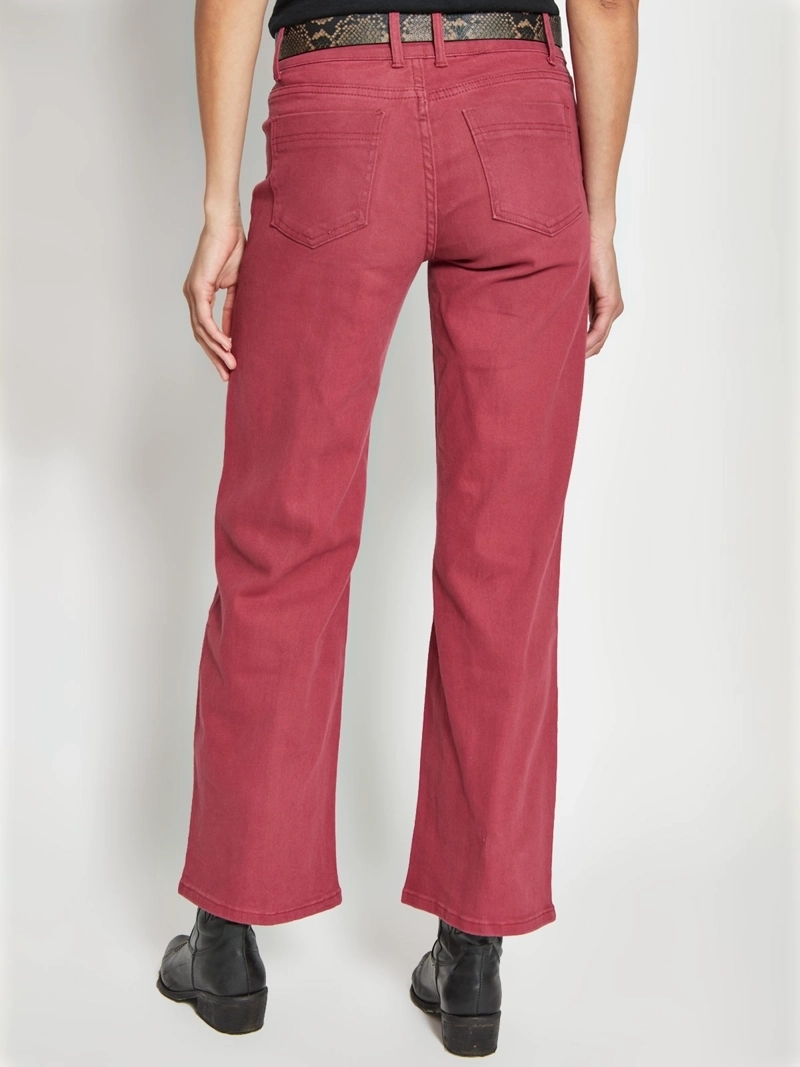 PANTALÓN MUJER TATIENNE ALGODÓN STRAIGHT CINTURÓN SERPIENTE - 3