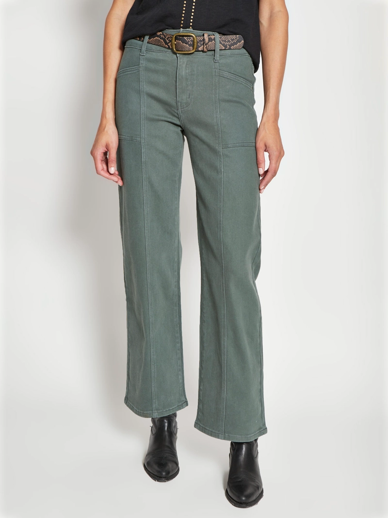 PANTALÓN MUJER TATIENNE ALGODÓN STRAIGHT CINTURÓN SERPIENTE - 2