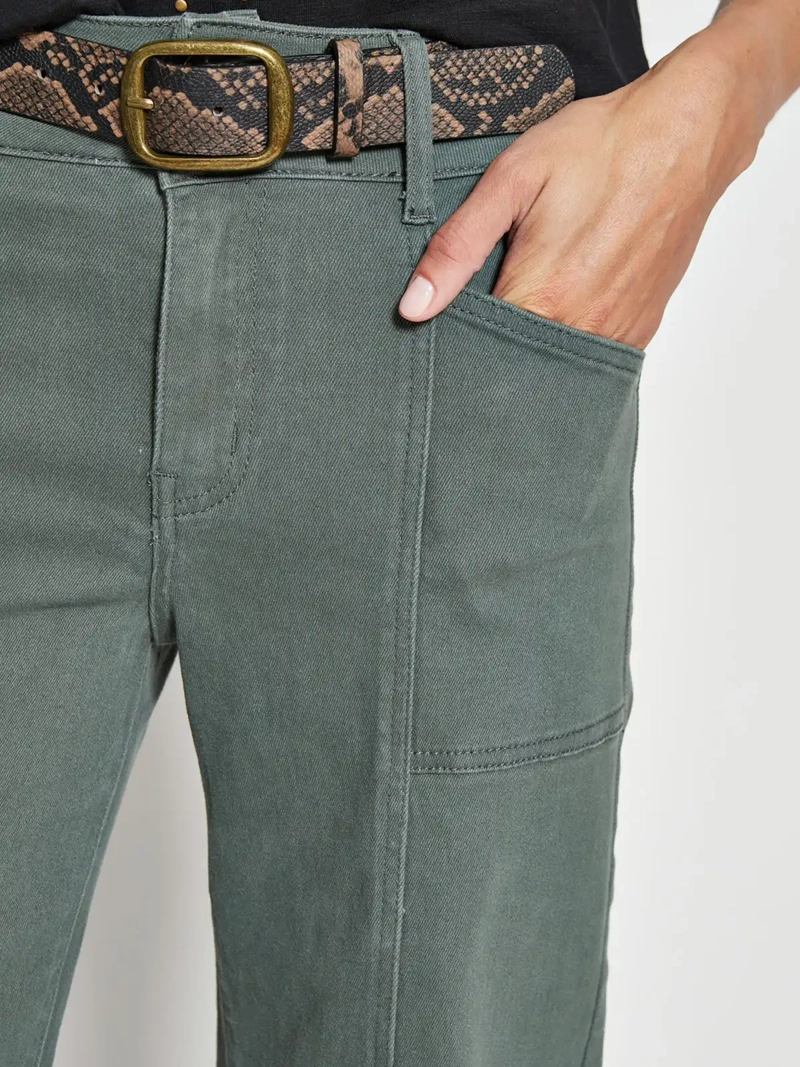 PANTALÓN MUJER TATIENNE ALGODÓN STRAIGHT CINTURÓN SERPIENTE - 4