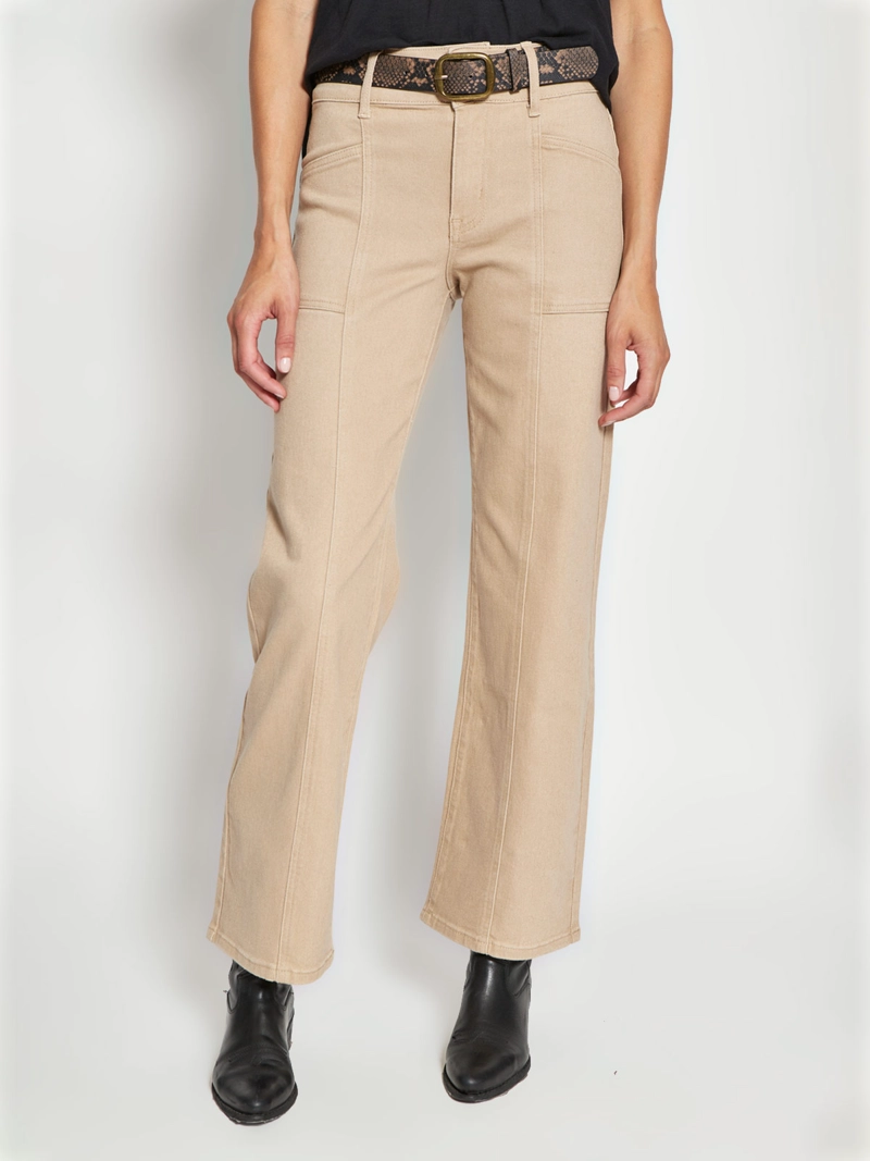 PANTALÓN MUJER TATIENNE ALGODÓN STRAIGHT CINTURÓN SERPIENTE - 2