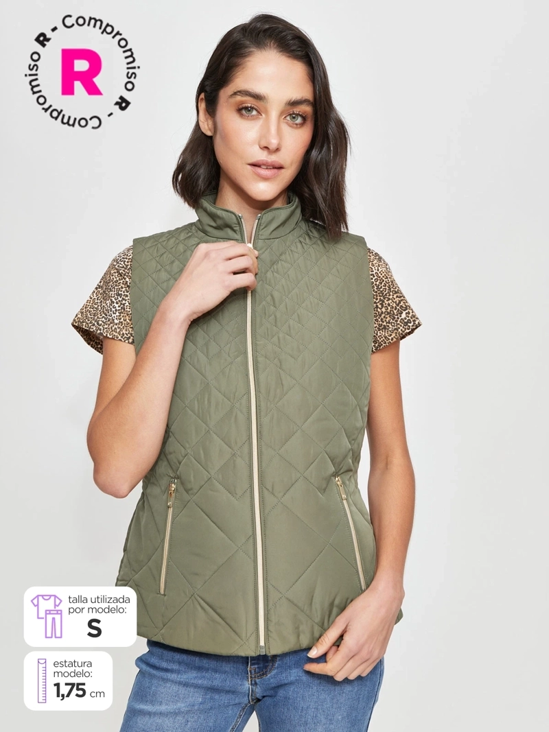 PARKA MUJER CACHAREL SIN MANGAS - 1
