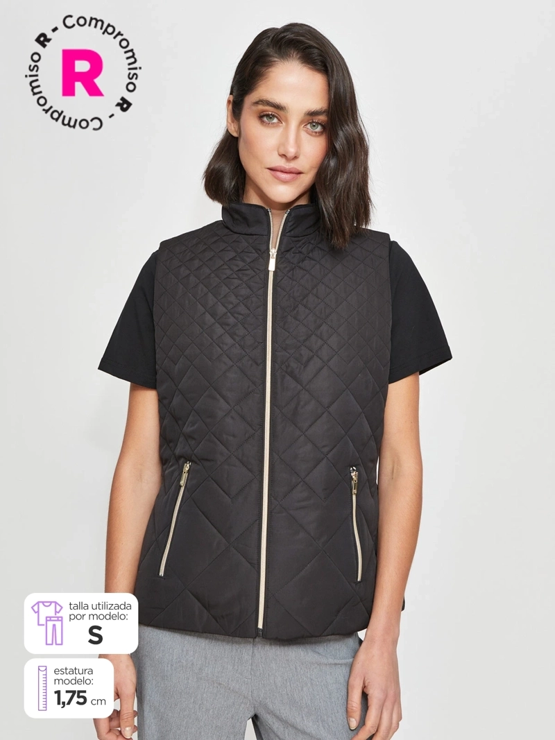 PARKA MUJER CACHAREL SIN MANGAS - 1
