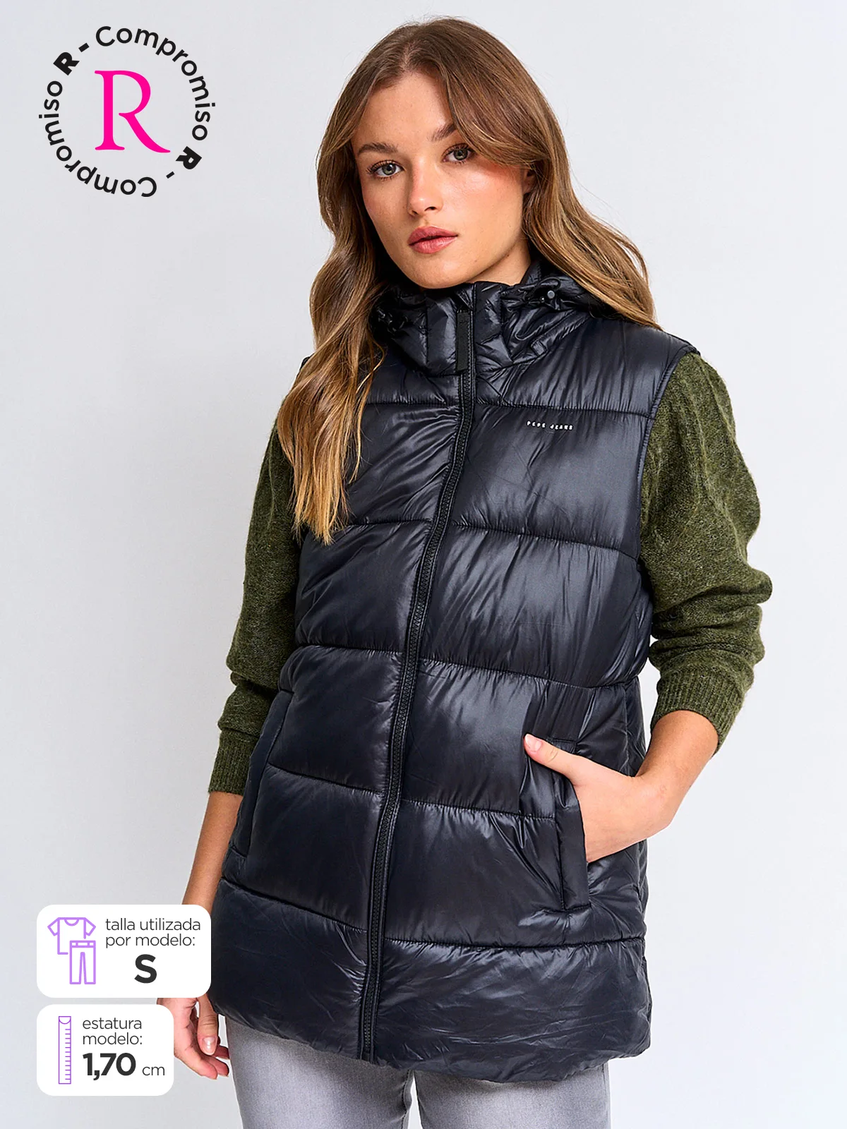 PARKA MUJER PEPE JEANS SIN MANGAS - 1