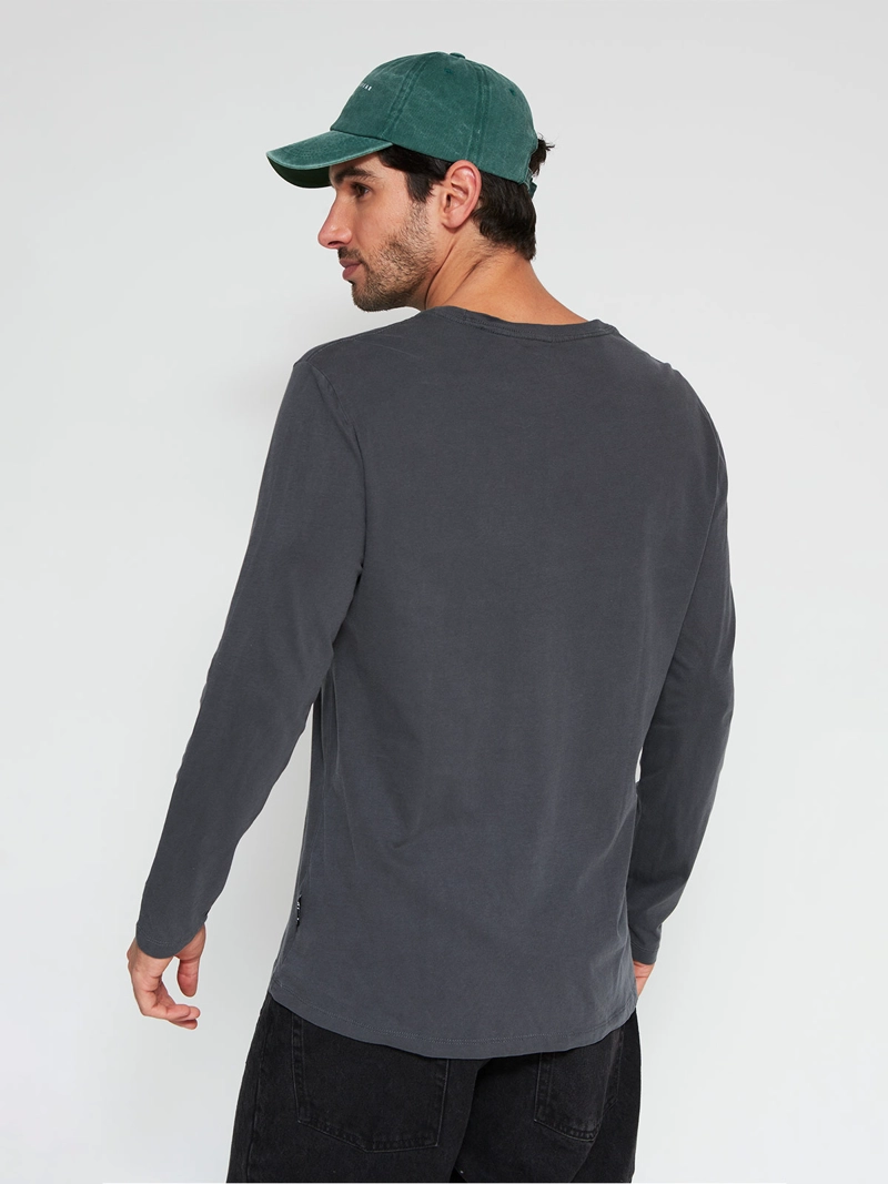 POLERA HOMBRE HALF ALGODÓN MANGA LARGA LAVADA - 2