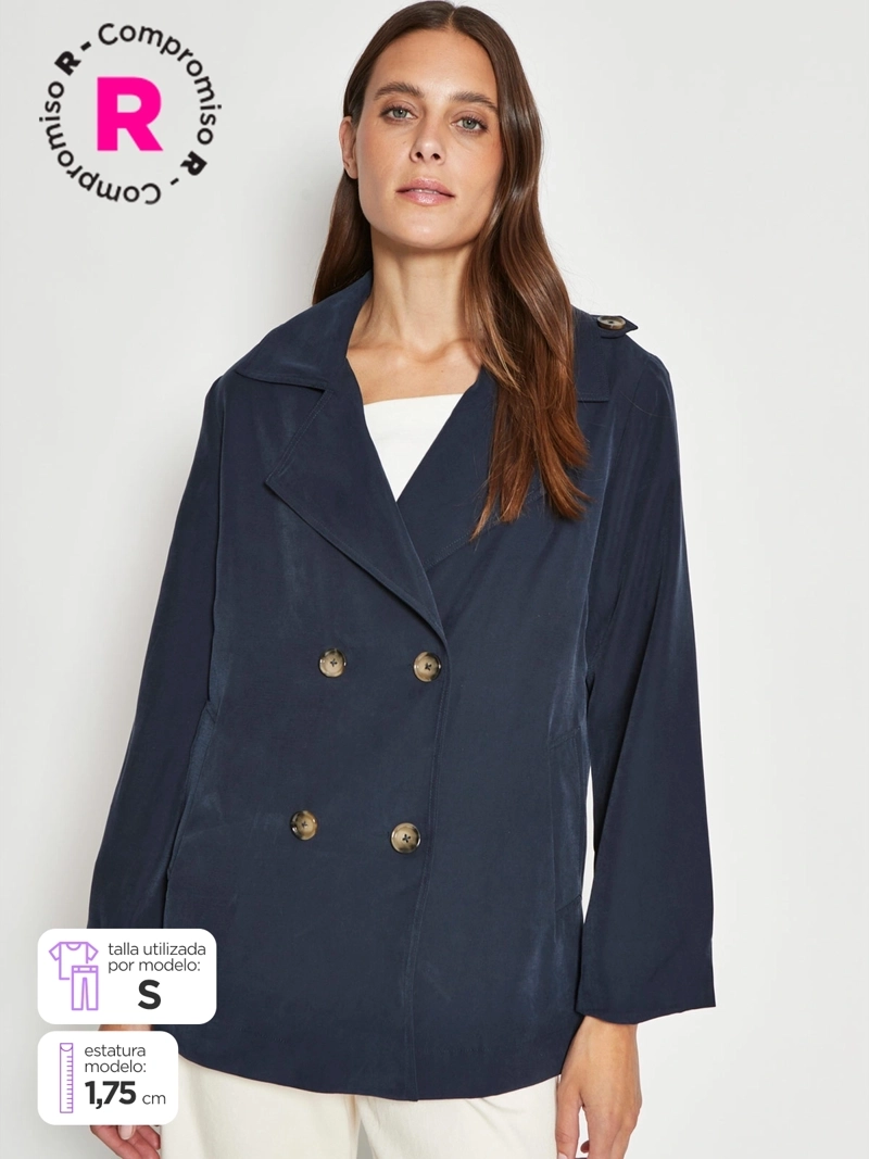 CHAQUETA MUJER CACHAREL TRENCH CORTO - 1