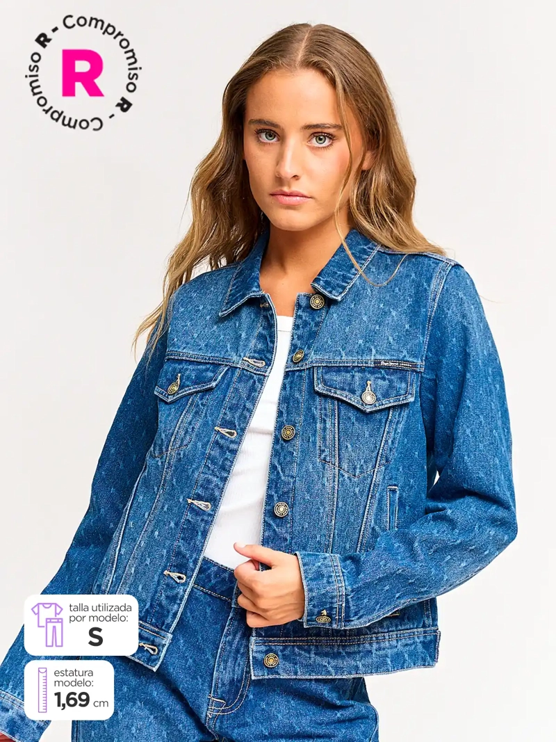 CHAQUETA MUJER PEPE JEANS ALGODÓN SLIM DENIM - 1