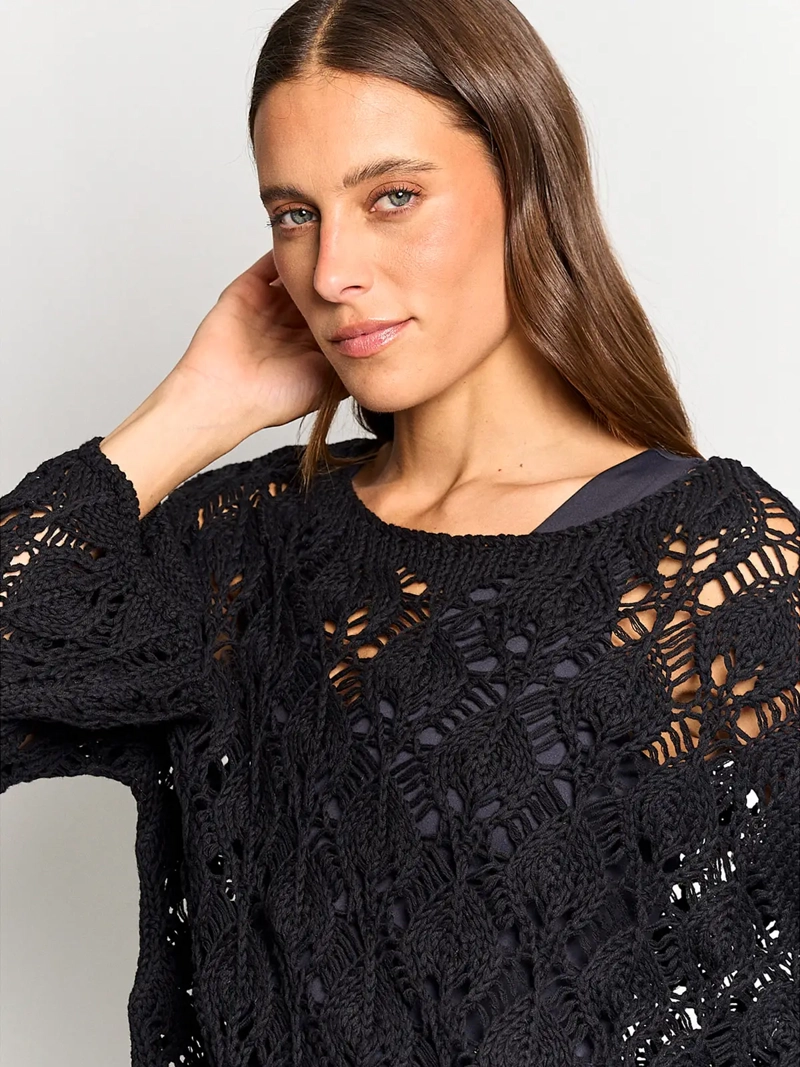 SWEATER MUJER MARQUIS ALGODÓN CALADO - 3